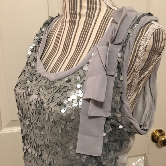 NWT New York & Co Sequined Tank Top - Picture 2 of 5